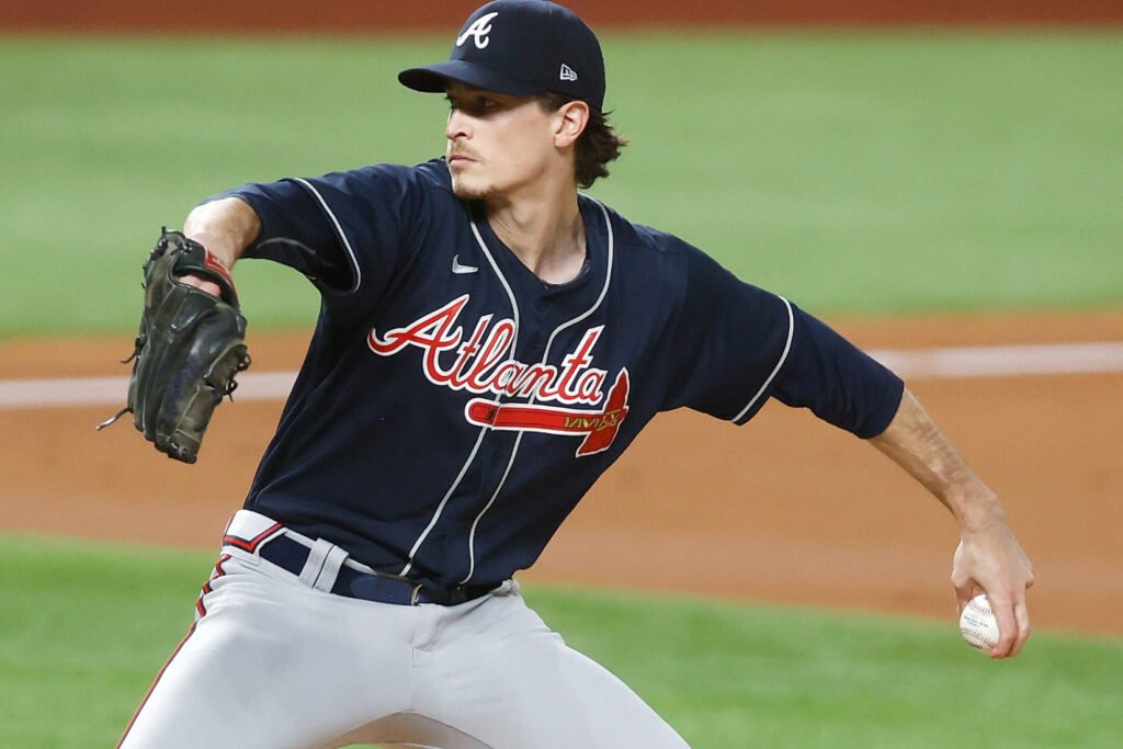 Max Fried makes a pitch in an Atlanta Braves game